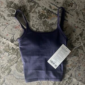 LULULEMON Size 2 Nightfall Ebb to Street Scoop Tank *Cropped*